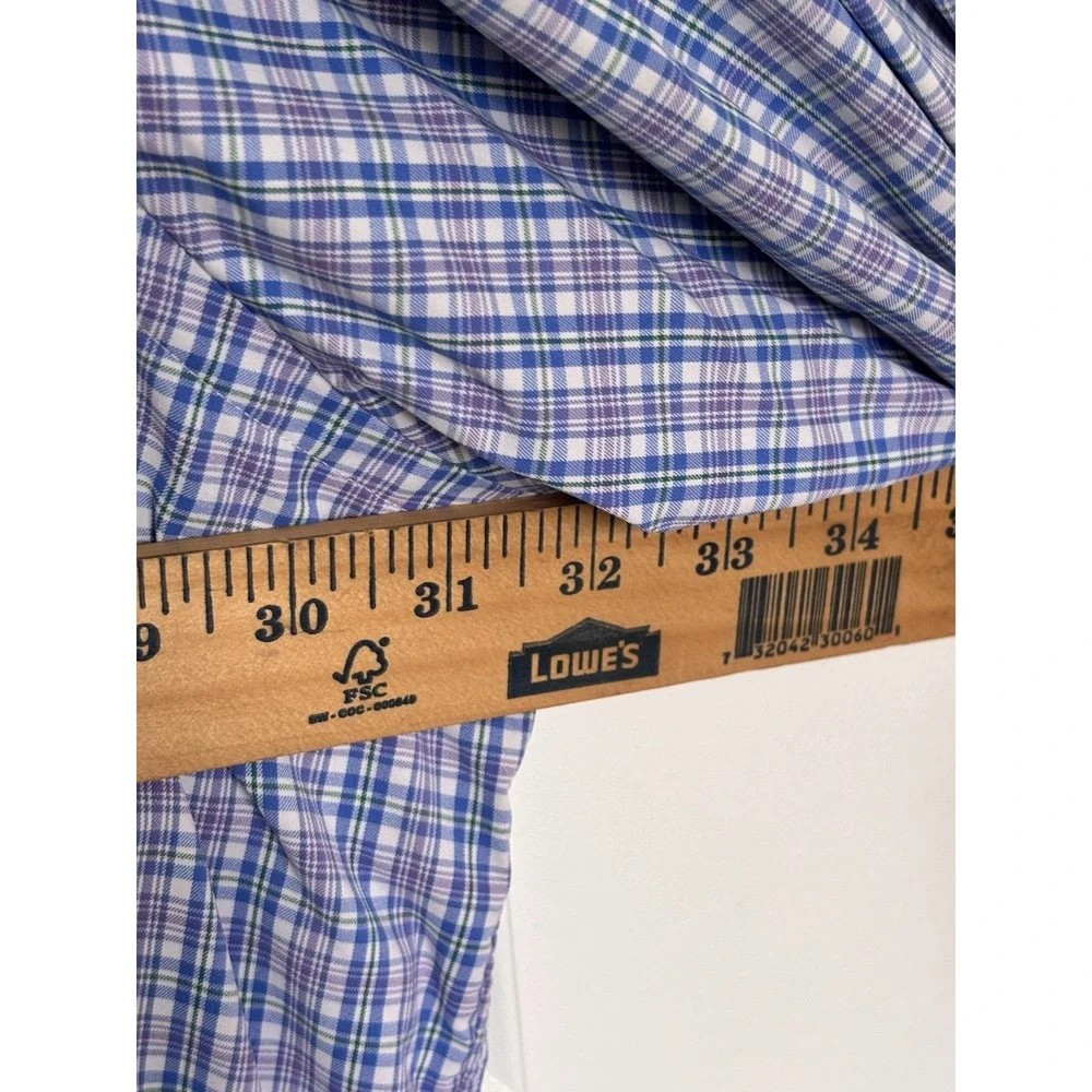Polo Ralph Lauren Performance Button Shirt 4XLT‎ Blue Purple Plaid Stretch 0769